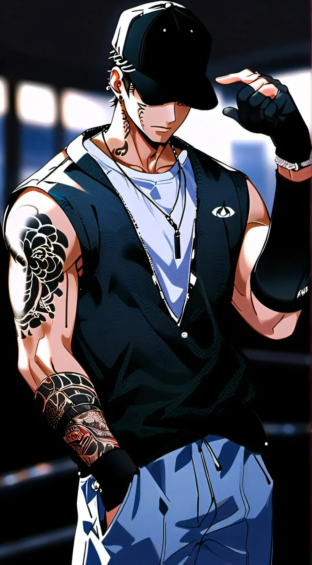 ai character: Koi background
