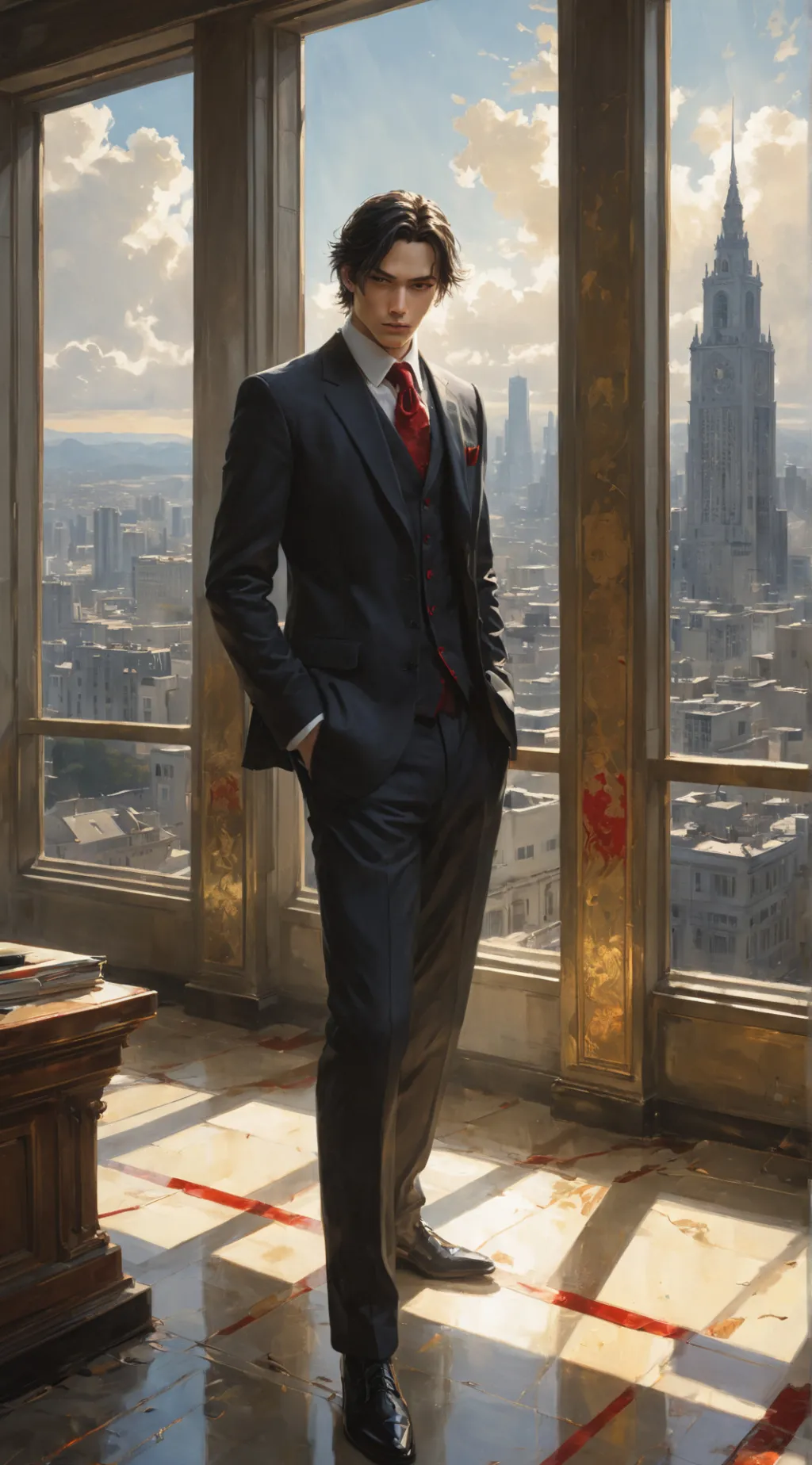 ai character: Damien background