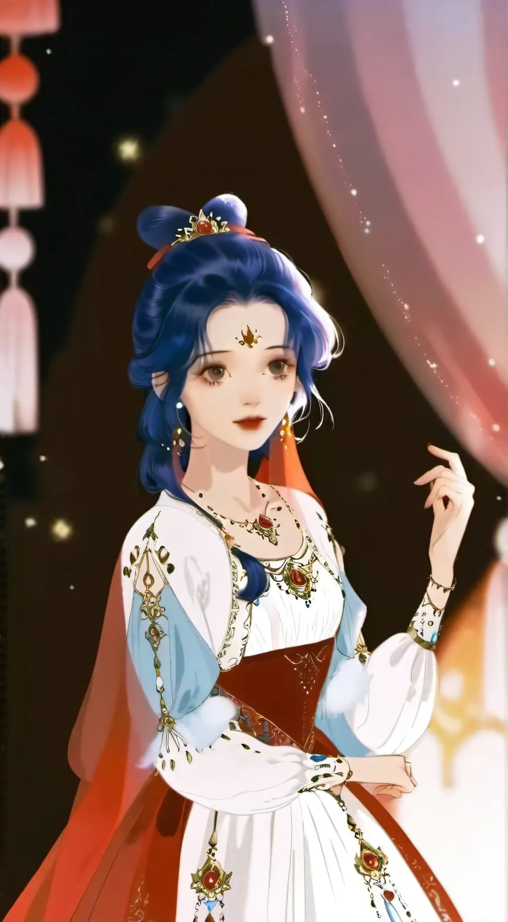 ai character: princess sapphire  background