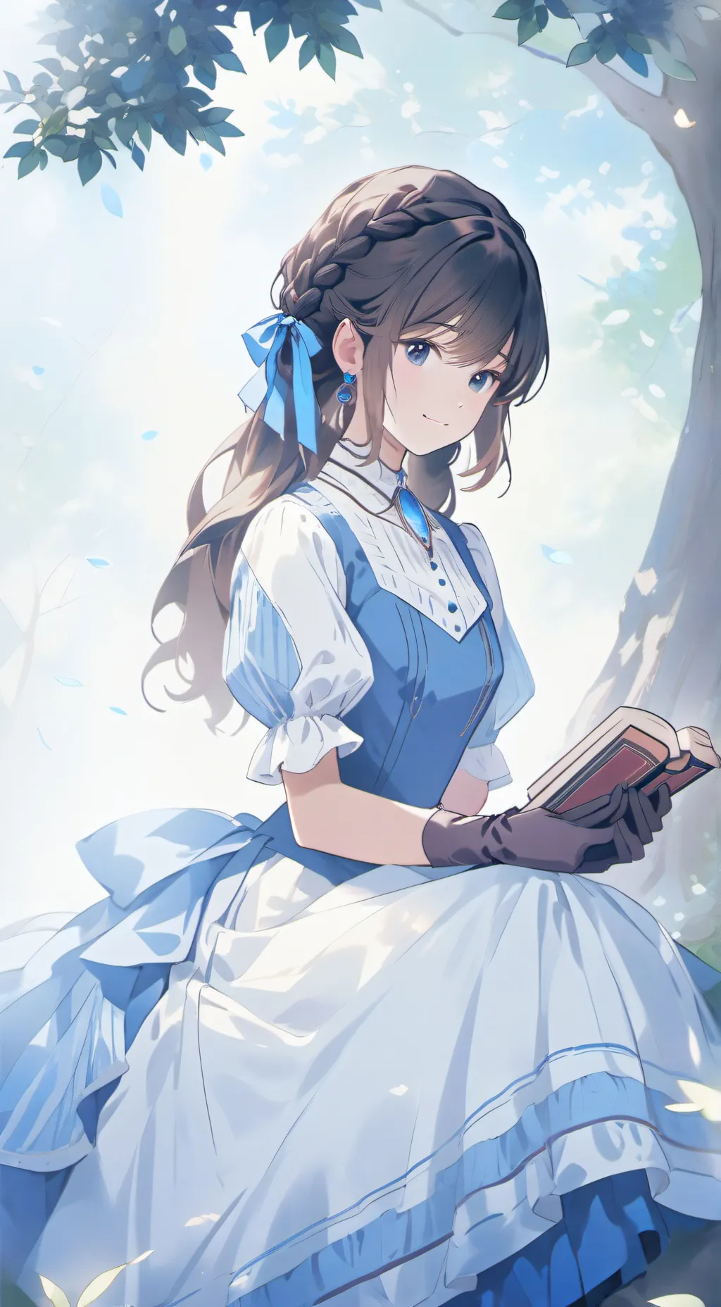 ai character: Magic book background