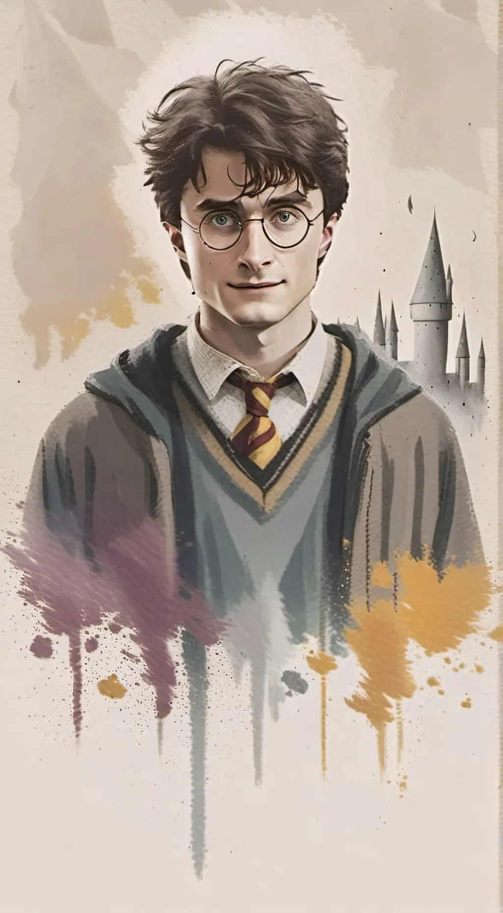 ai character: HARRY POTTER background