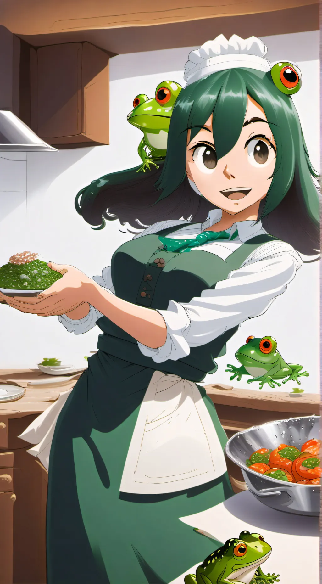 ai character: Tsuyu Asui background