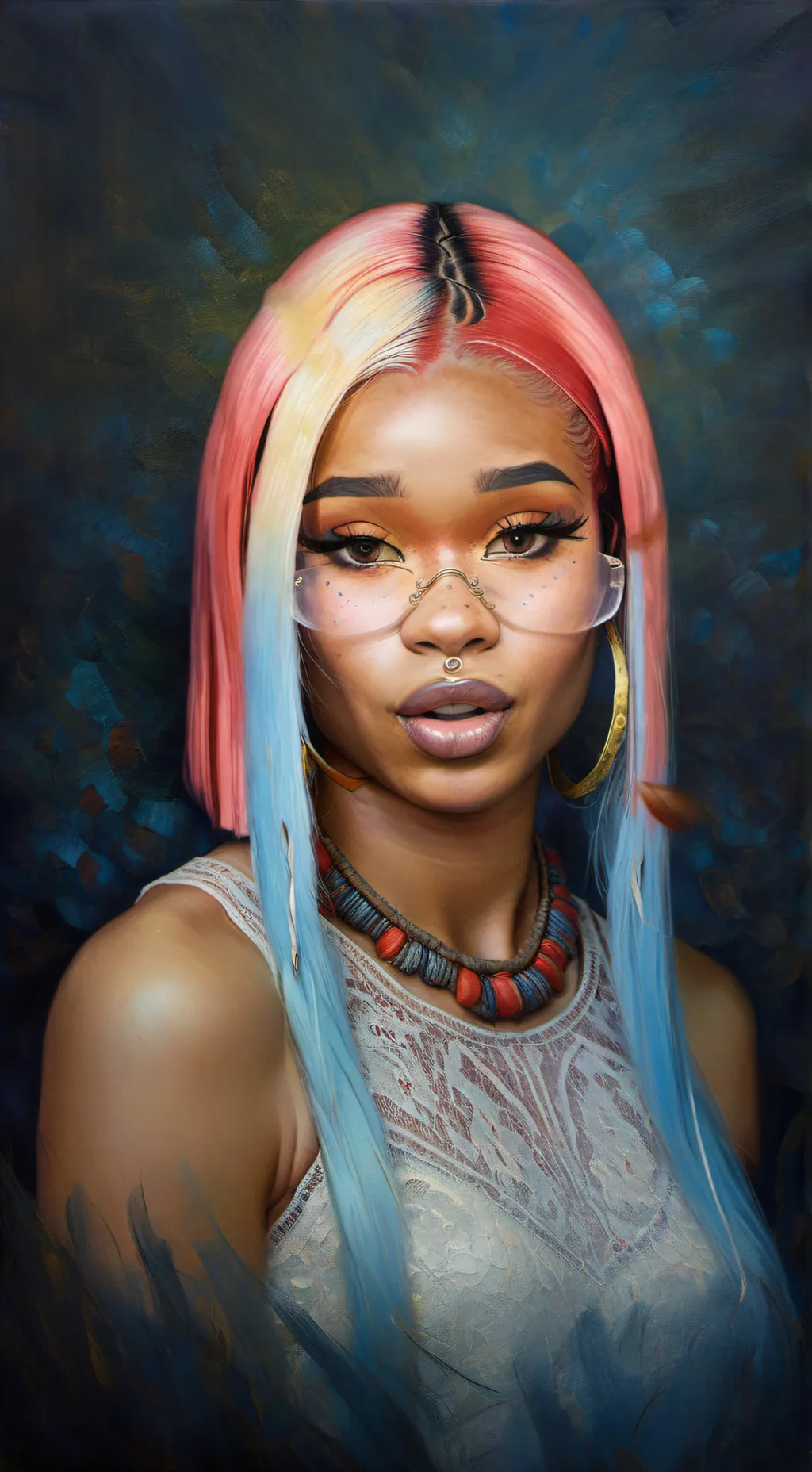 ai character: Sexxy red background