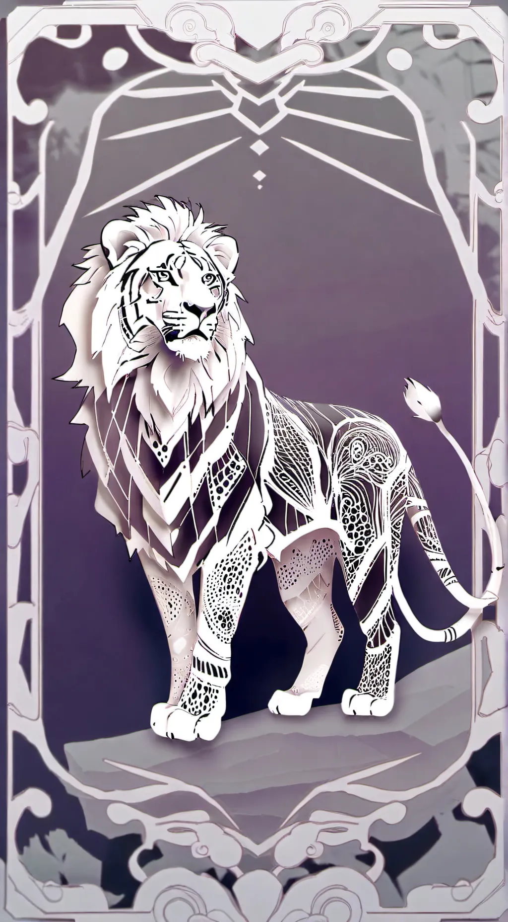 ai character: Lion vore  background