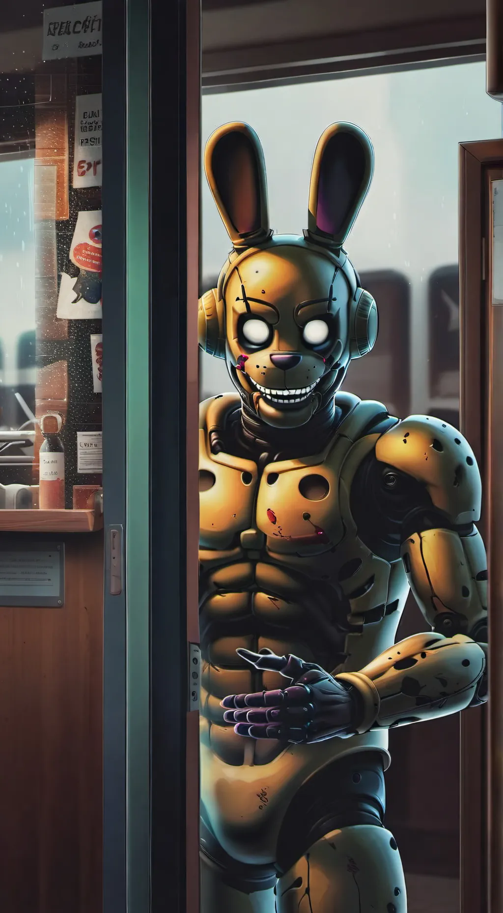 ai character: buff springtrap  background