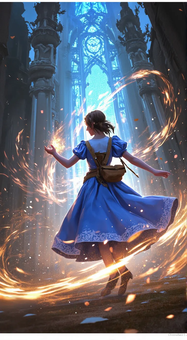 ai character: Alice in wonderld  background