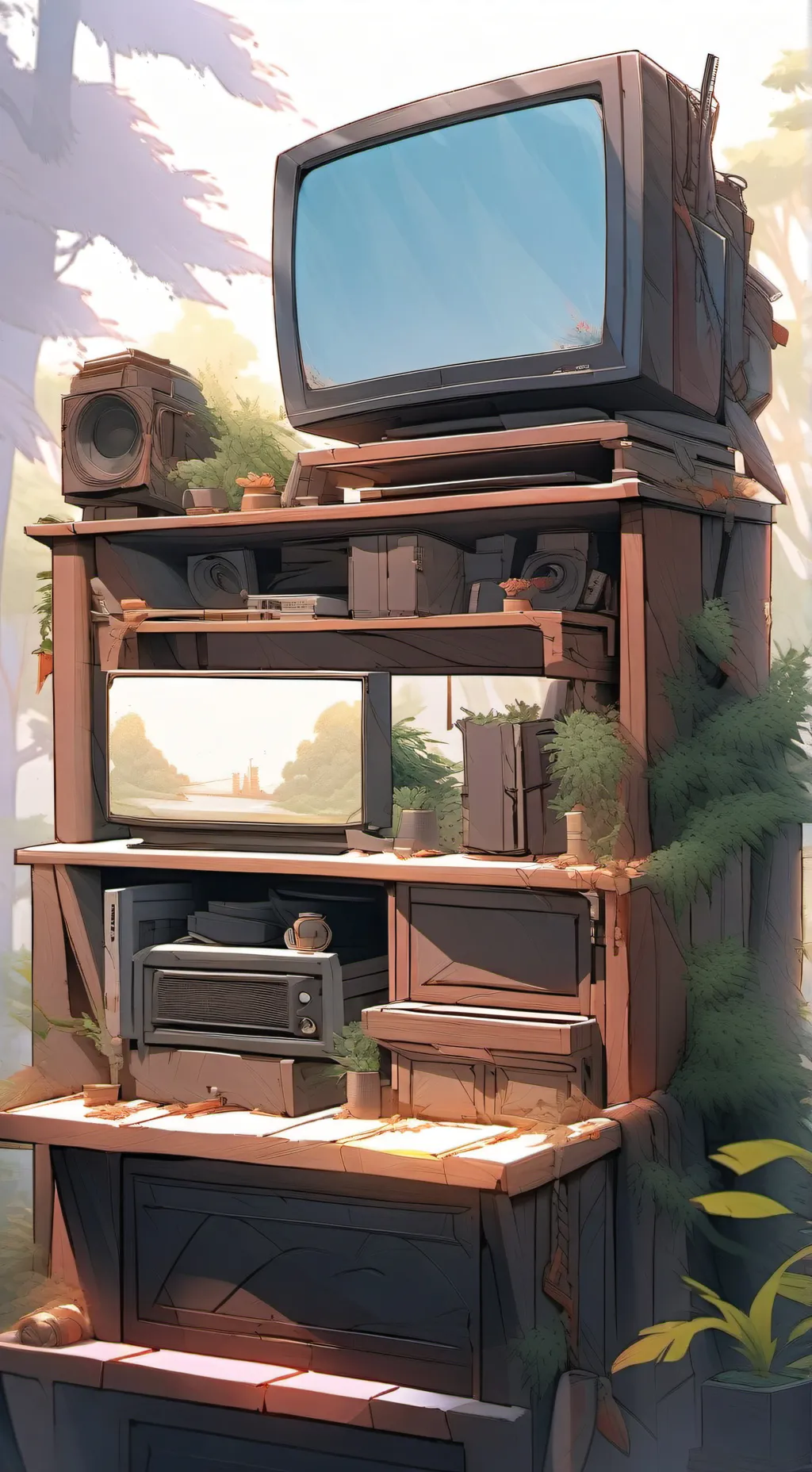 ai character: Upg Titan Tv Man background