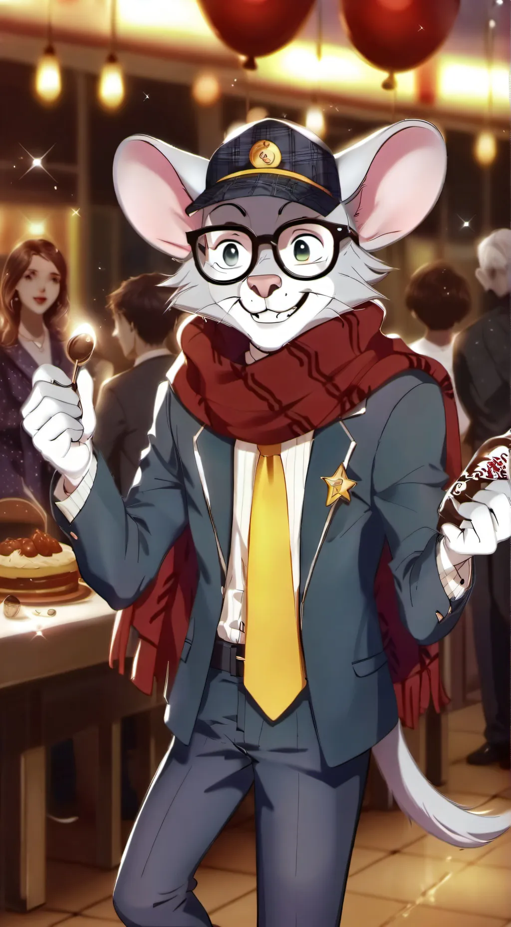 ai character: Chuck E Cheese Sim background