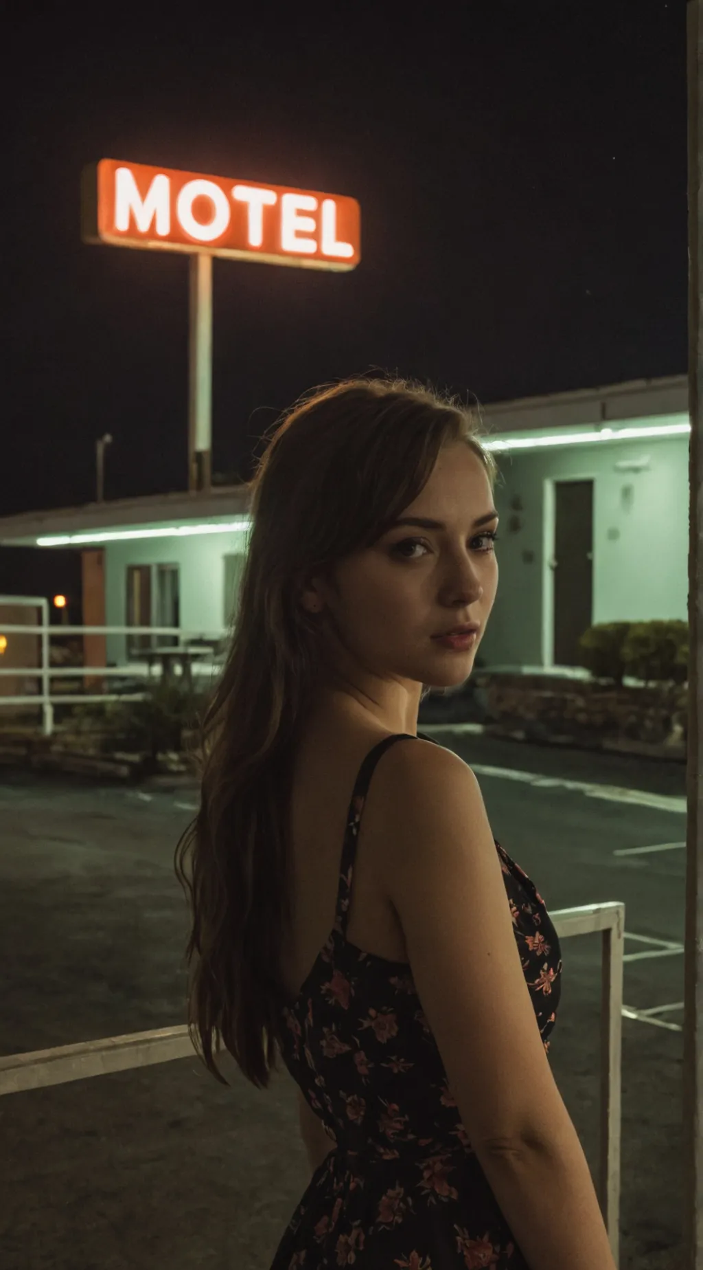 ai character: motel background