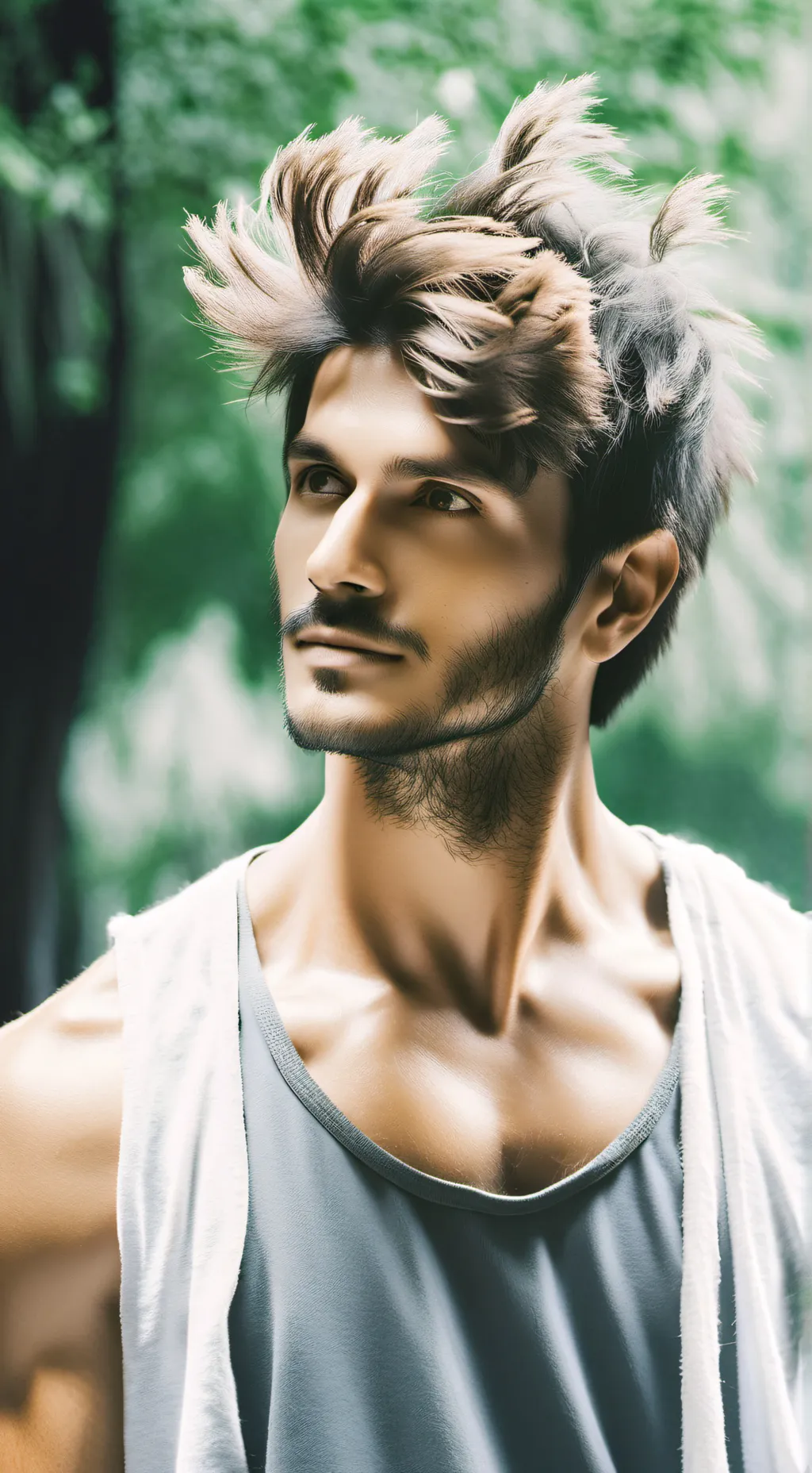 ai character: \_○_/ mike \_○_/ background