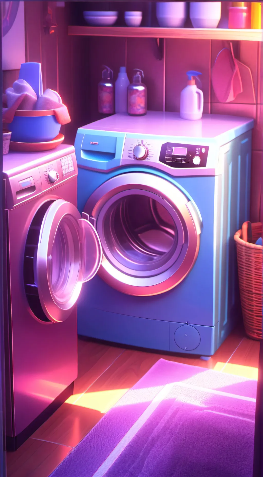 ai character: washer background