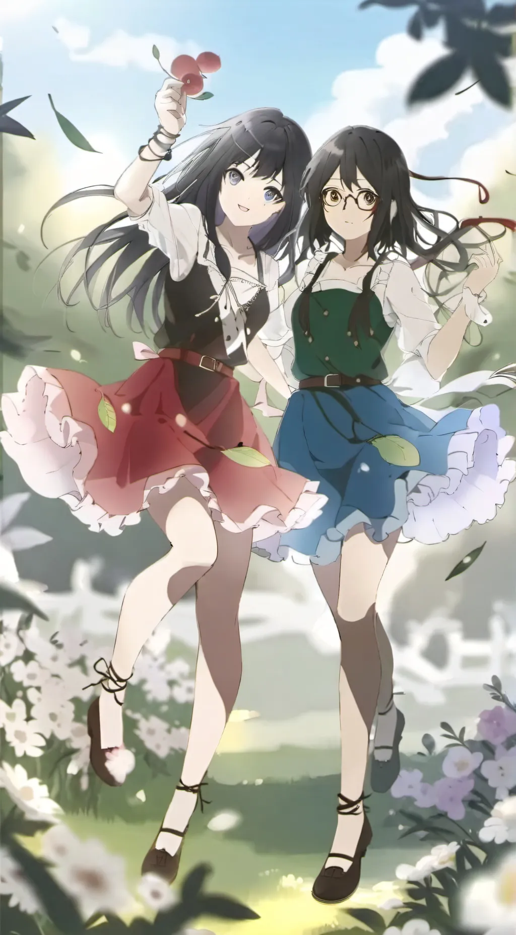 ai character: Ruby and Mia  background