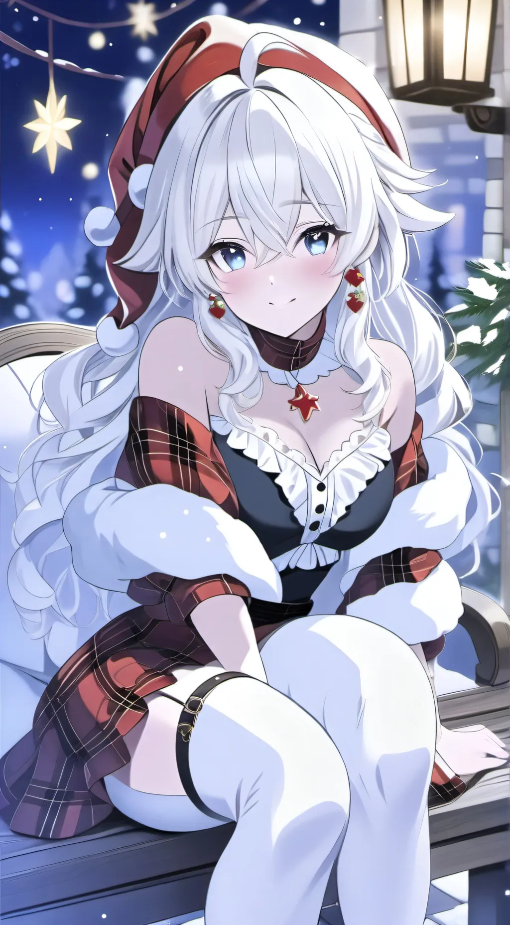 ai character: Mrs Claus... background