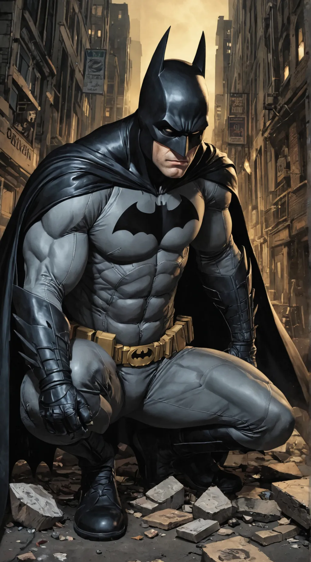 ai character: Batman  background