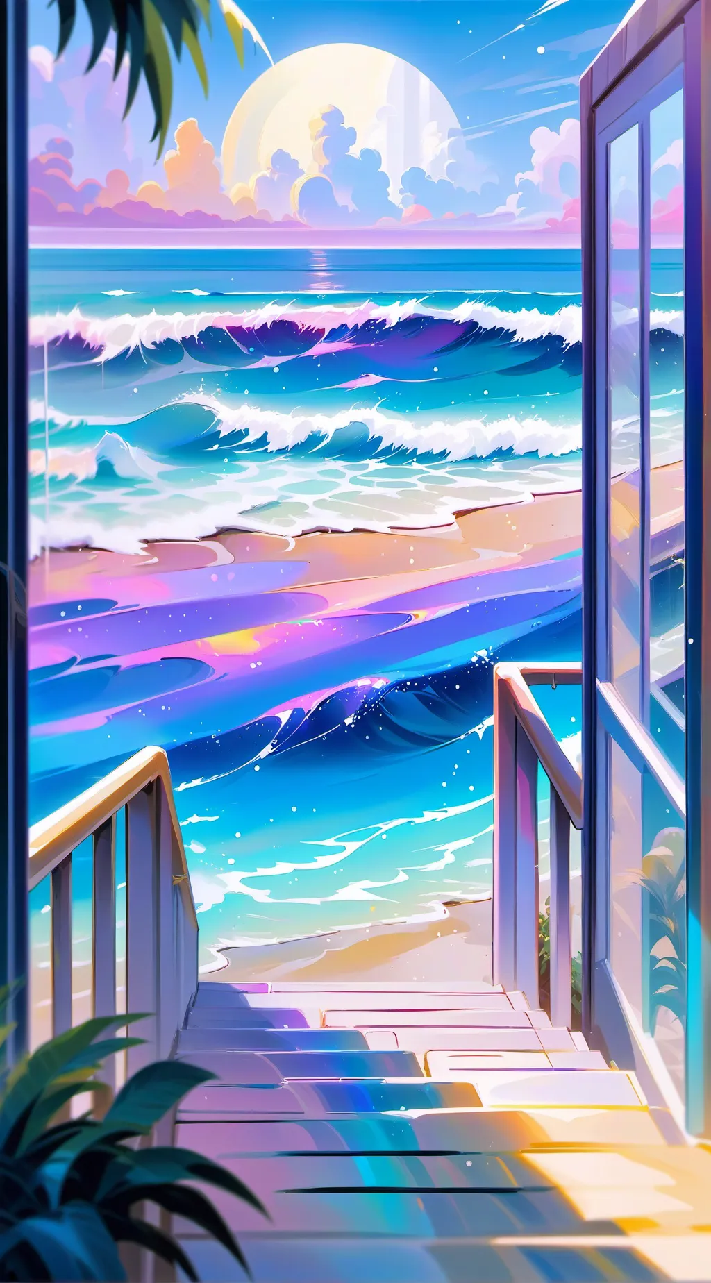 ai character: MHA Vacation background