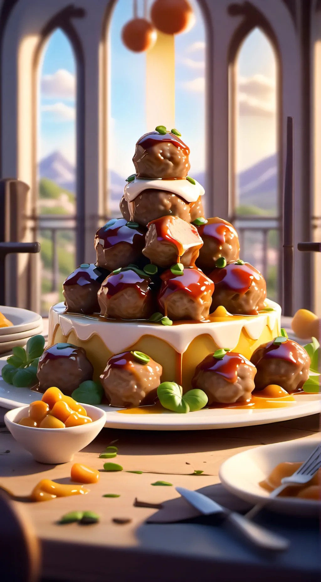 ai character: favorite food background