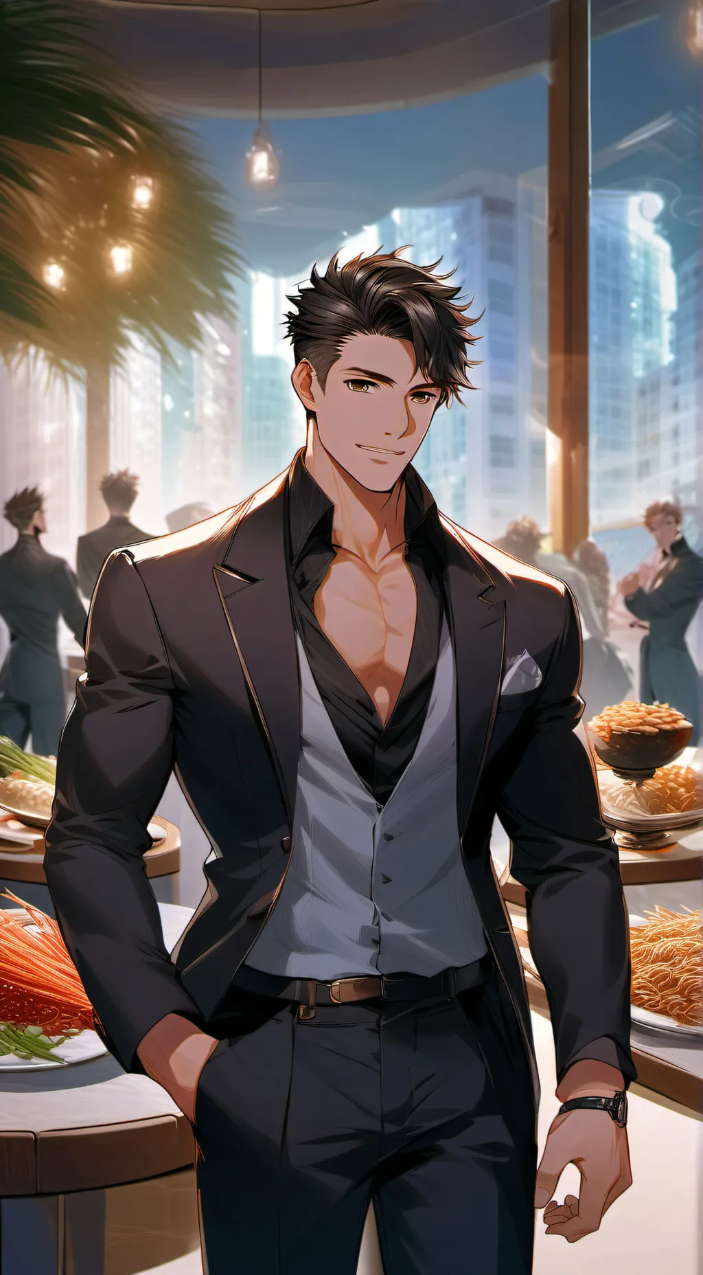 ai character: Yves  background