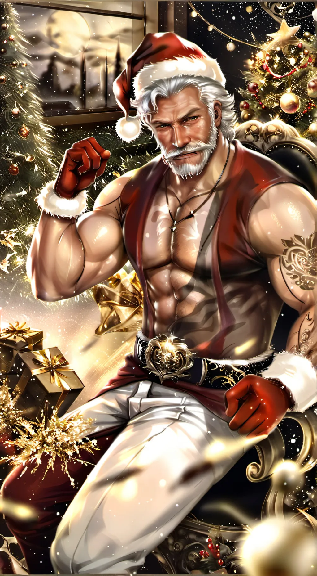 ai character: Santa Clause background