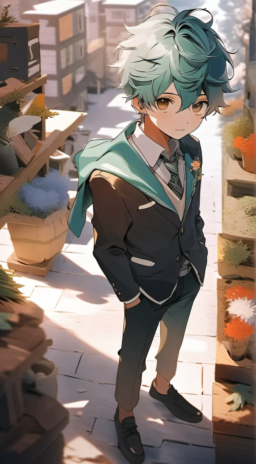 ai character: School Project background