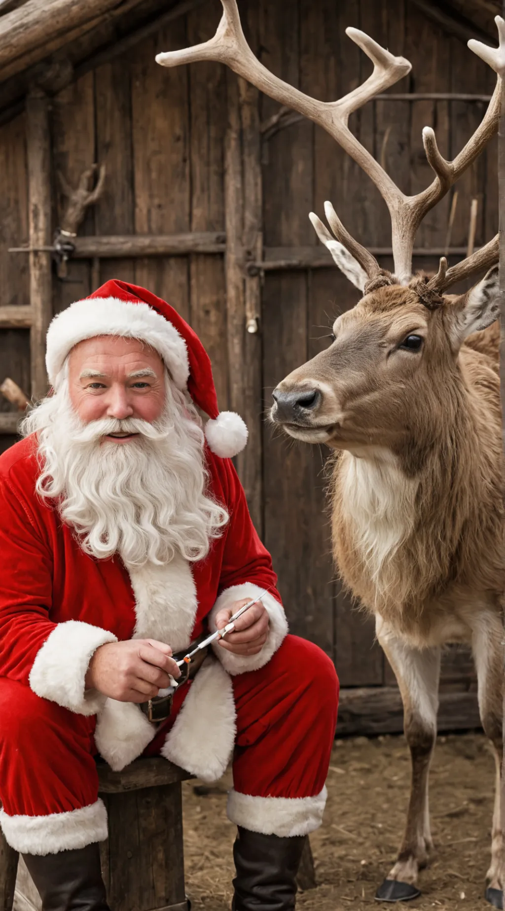 ai character: Santa Claus background