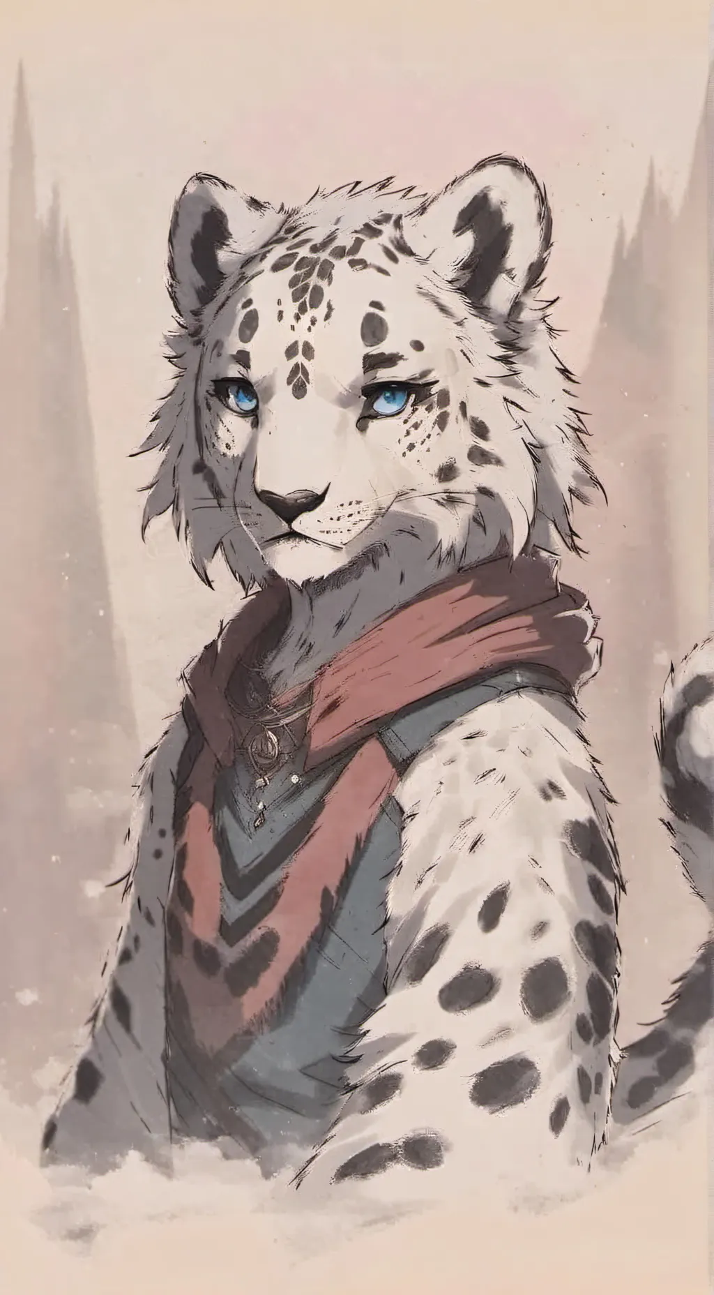 ai character: winter background