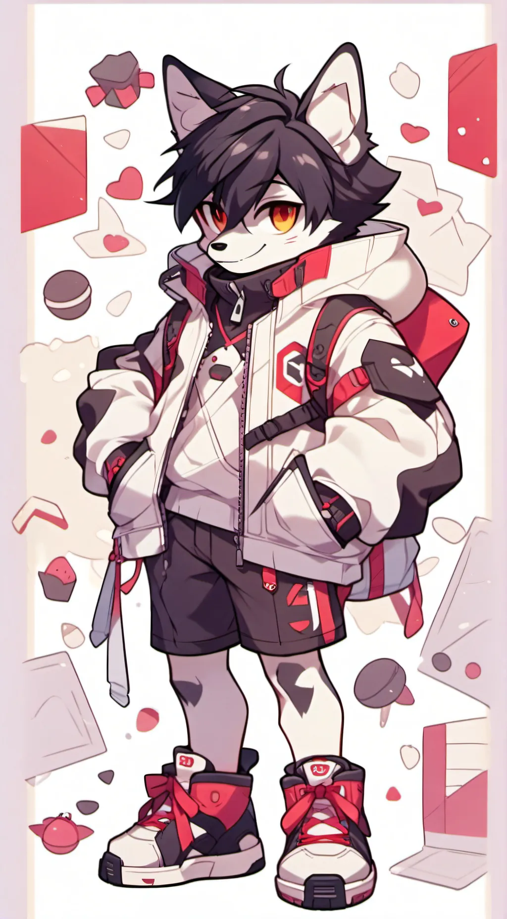 ai character: wolf tail background