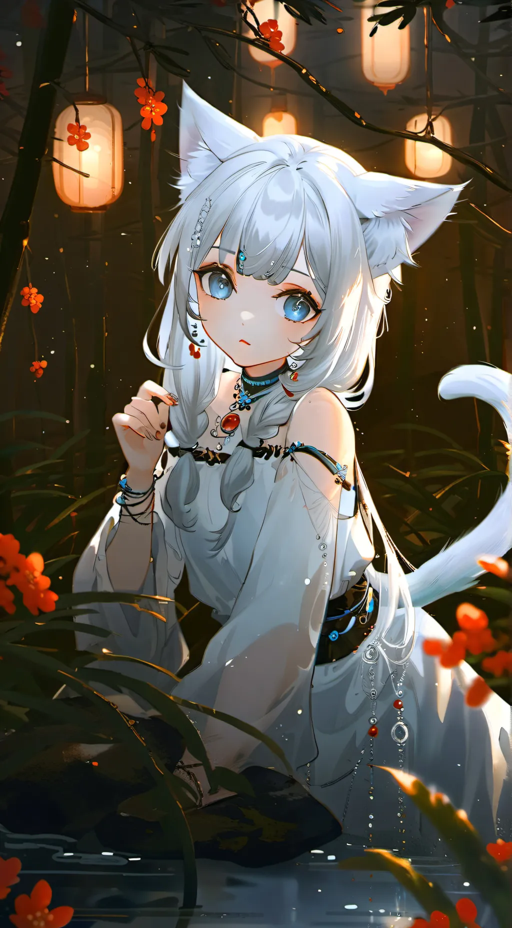 ai character: Silver Spirit Kitten background
