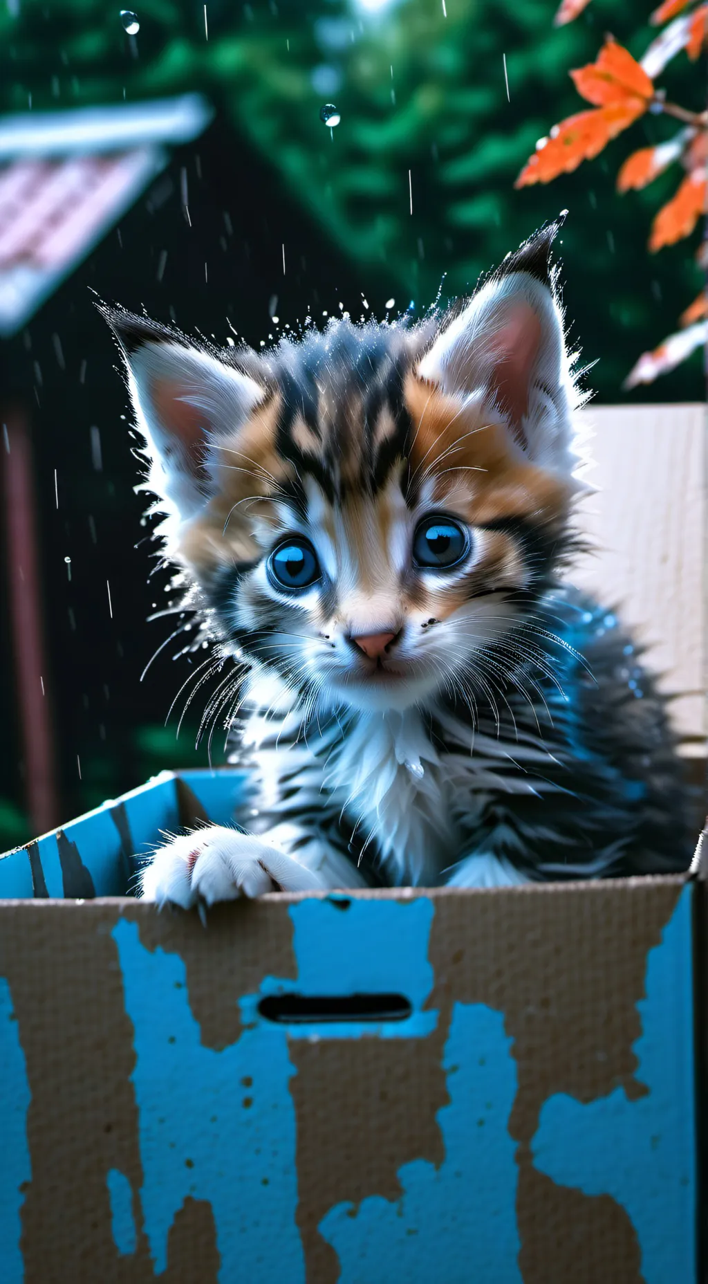 ai character: sad cat background