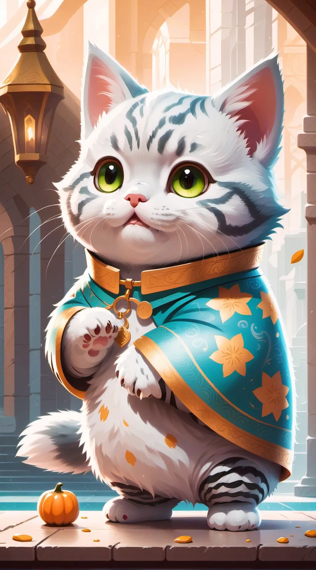 ai character: Fat Kitten background