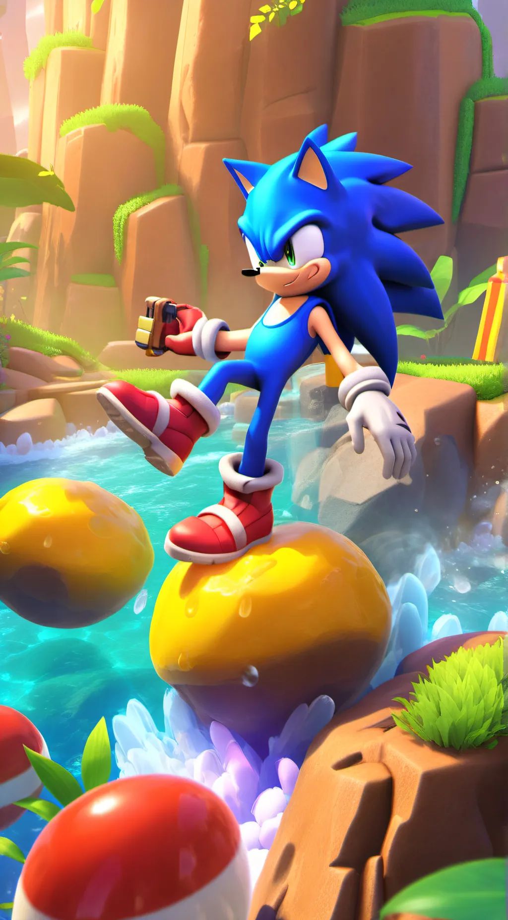 ai character: sonic  background