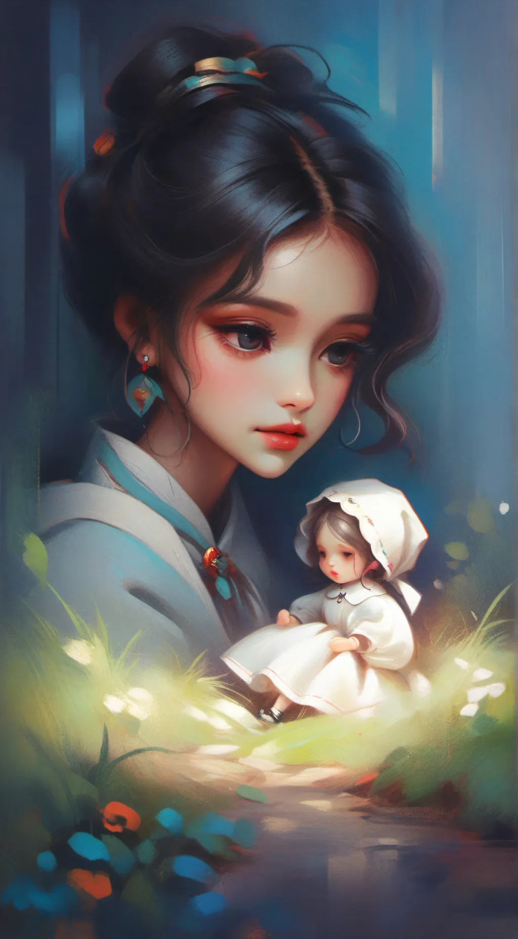 ai character: Living Doll background