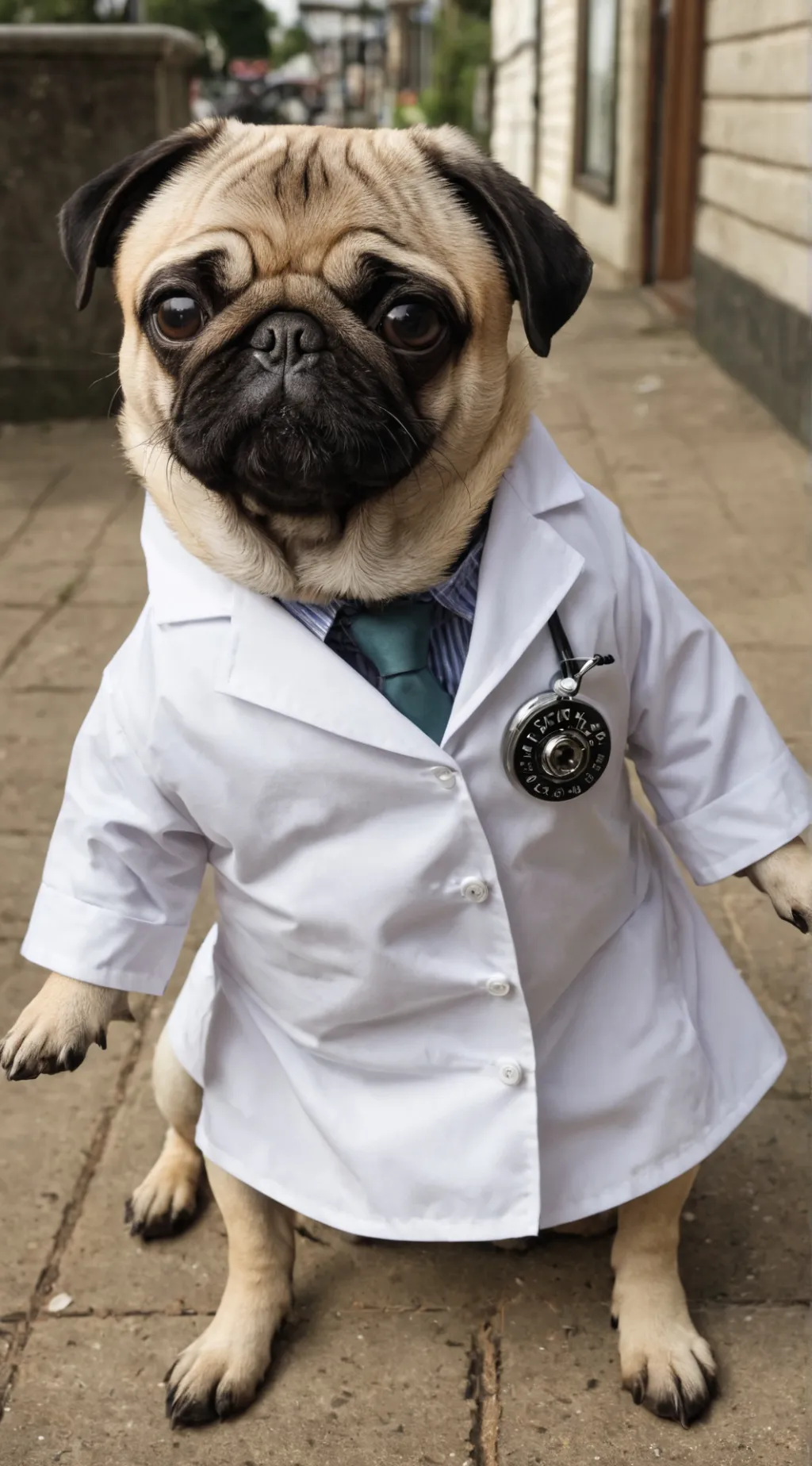 ai character: MR. pug background