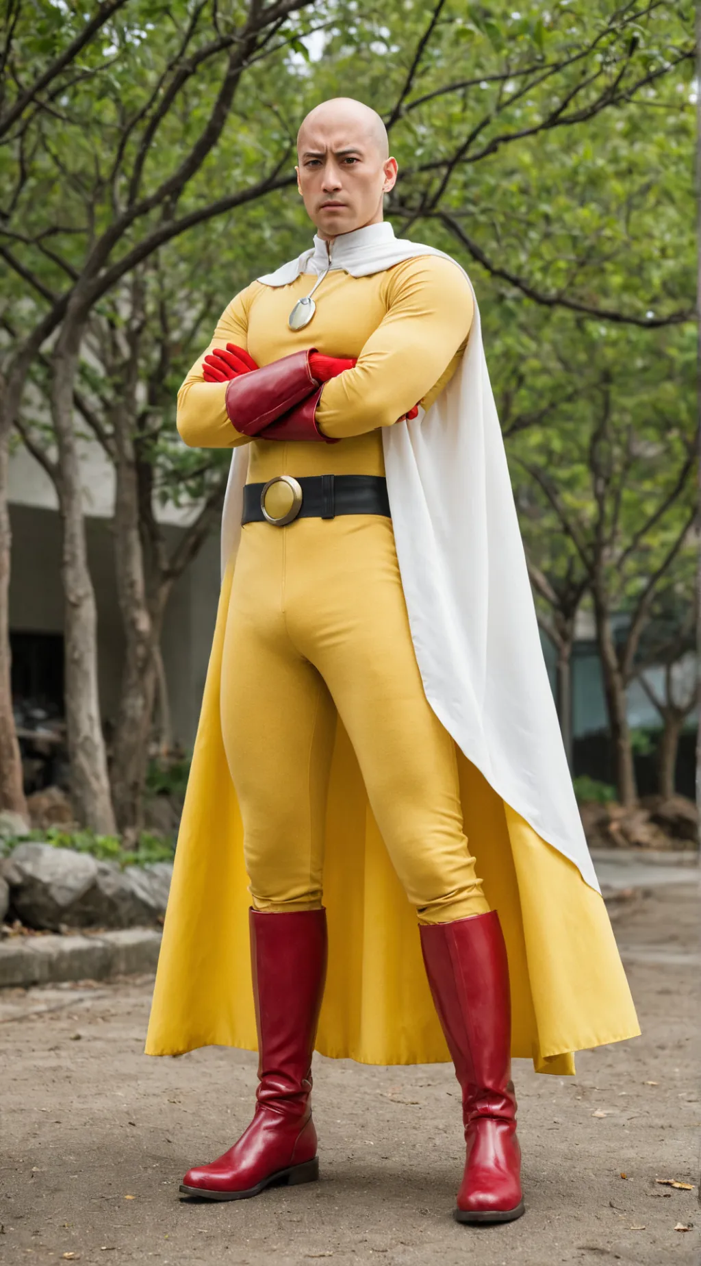 ai character: Saitama background