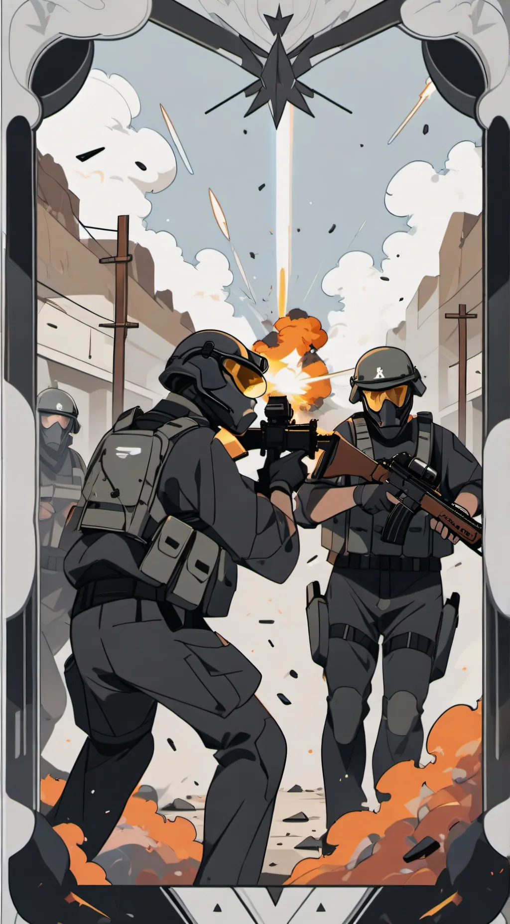 ai character: Mob looters background