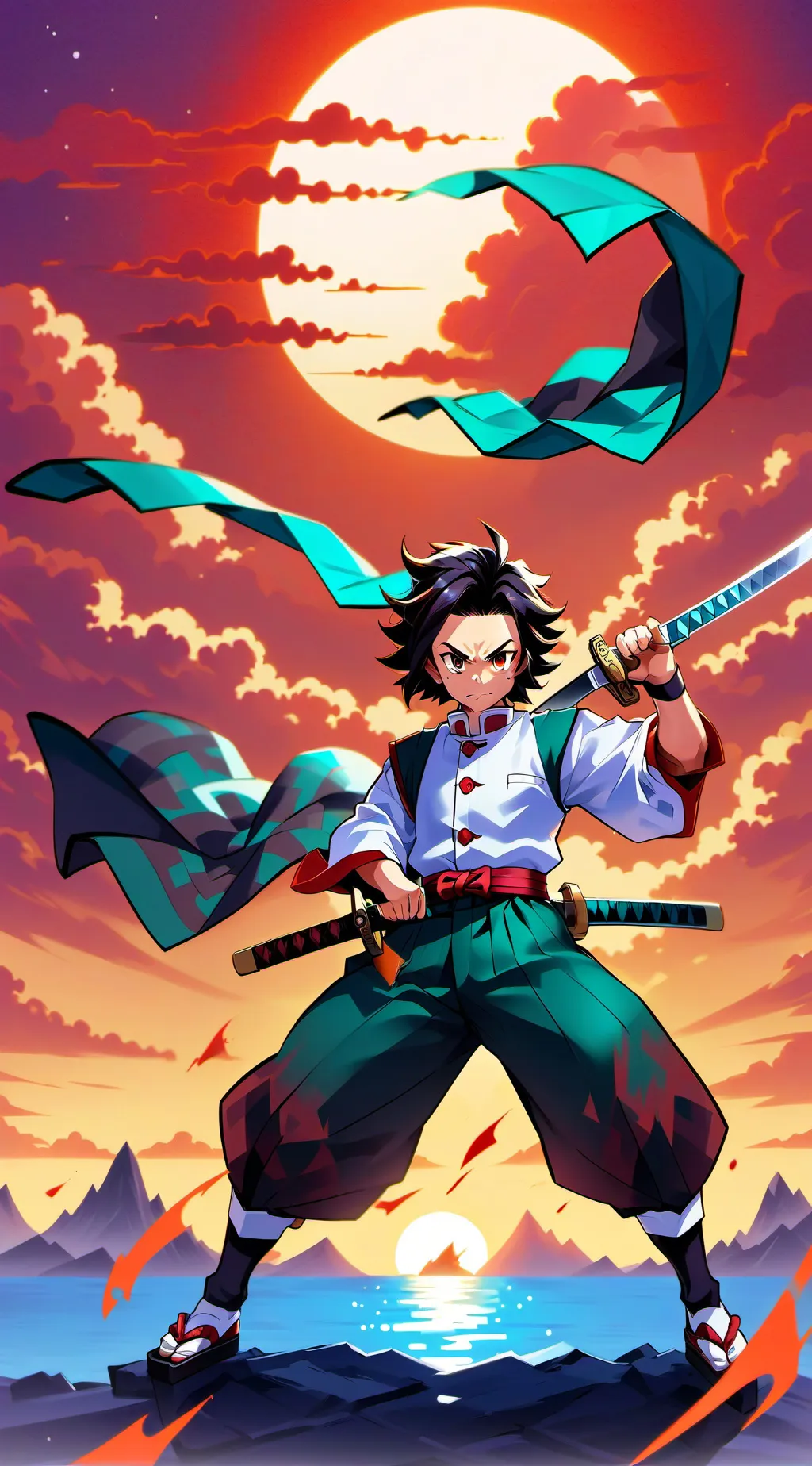 ai character: Tanjiro background