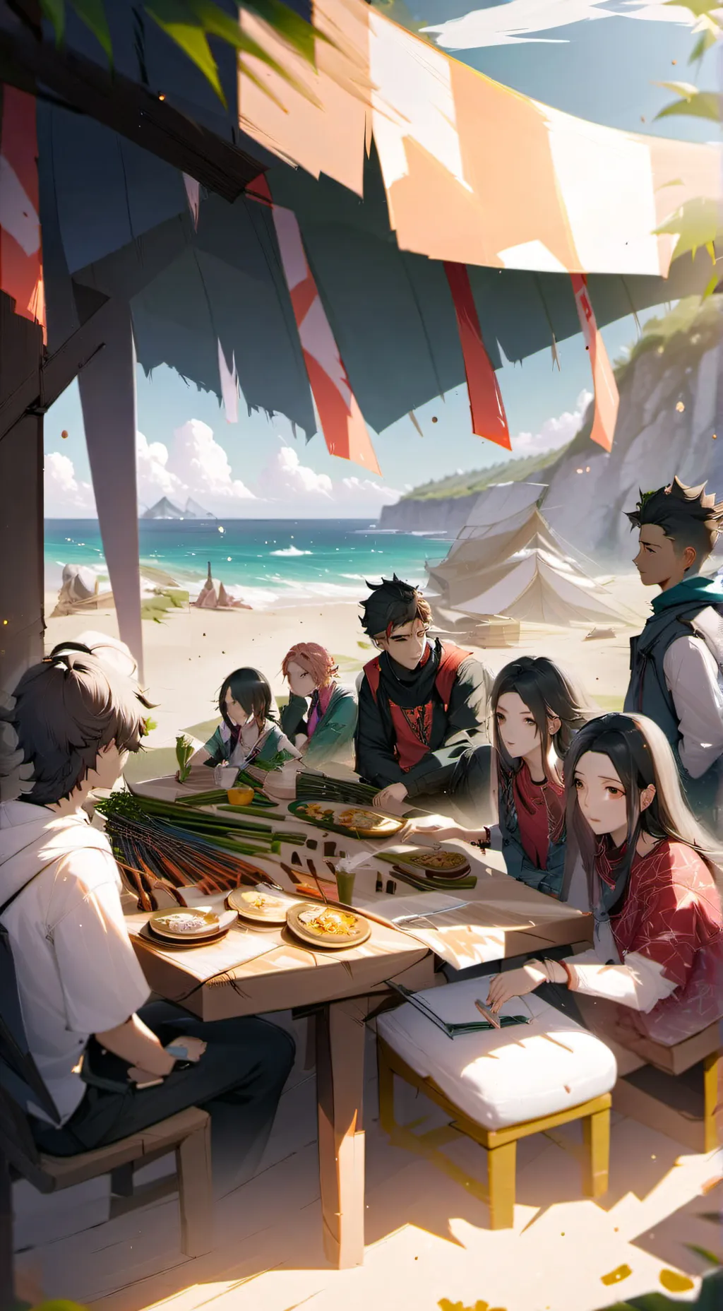 ai character: El campamento  background