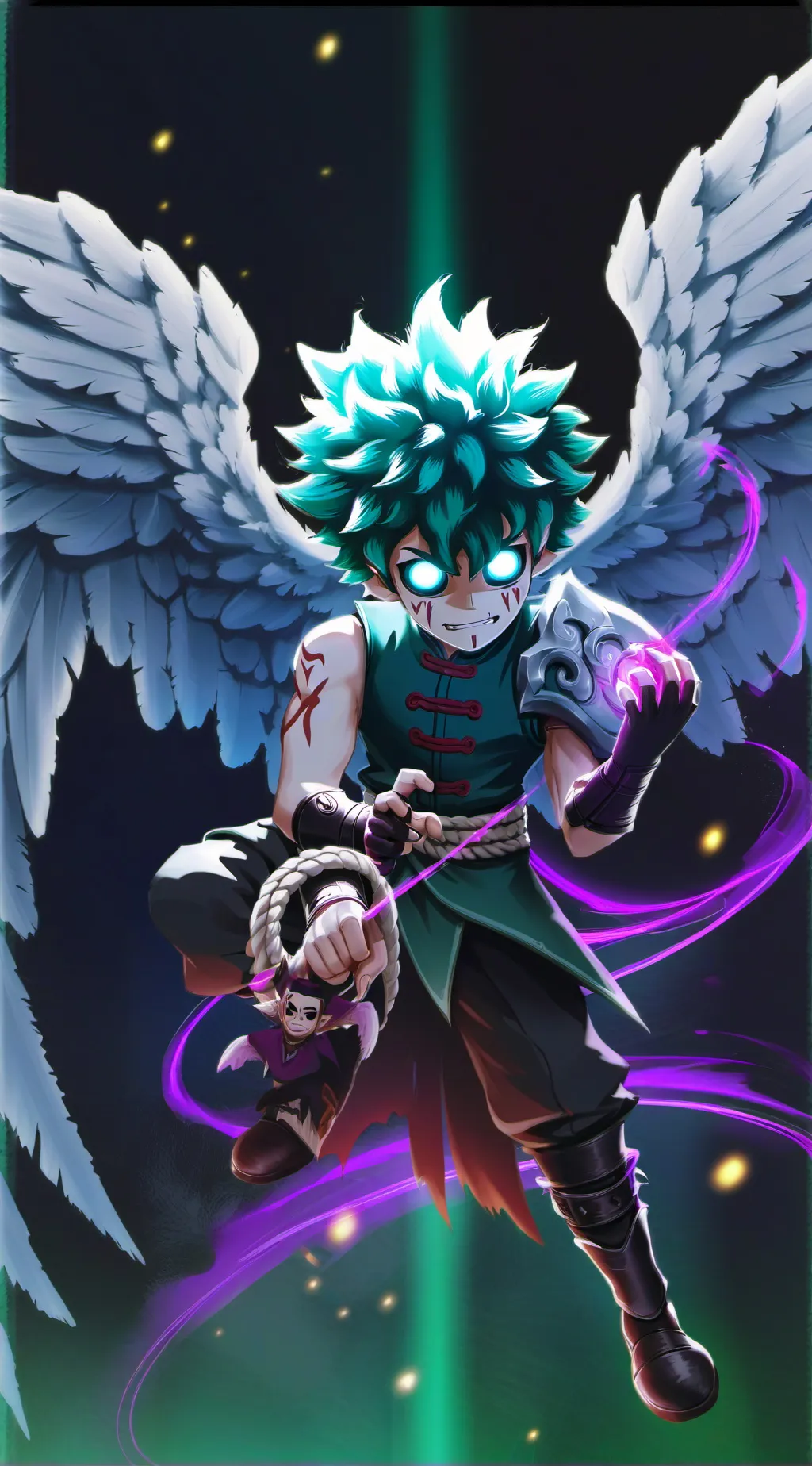 ai character: Mha demon au background