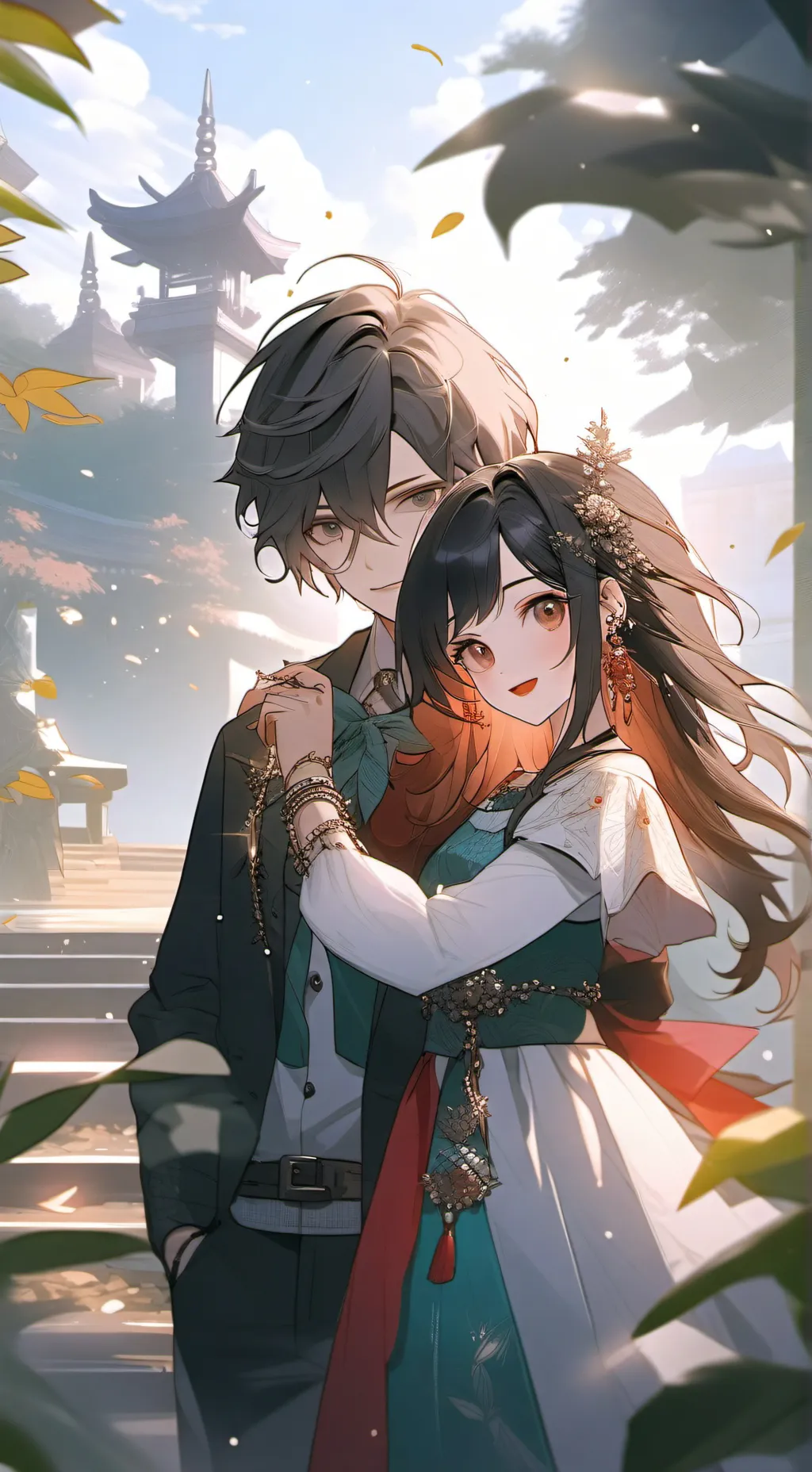 ai character: Los dos son novios background