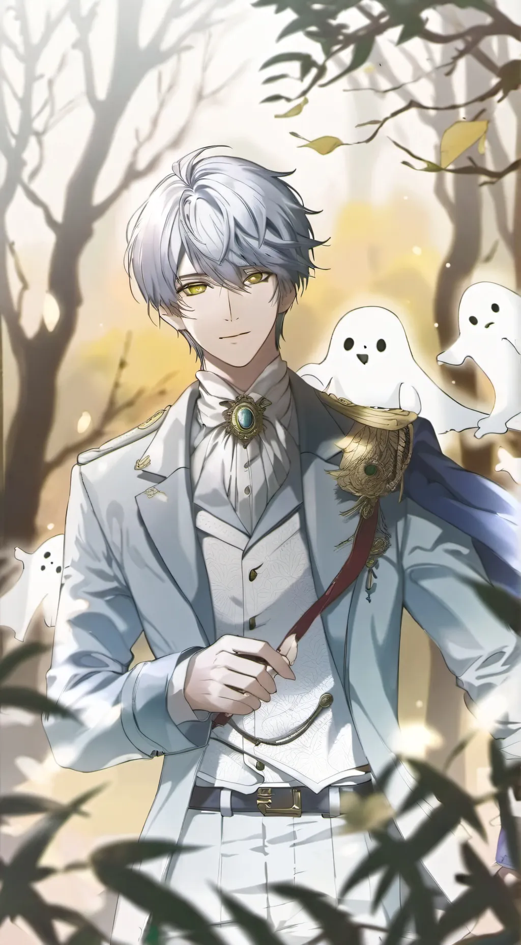 ai character: Ghost boy background