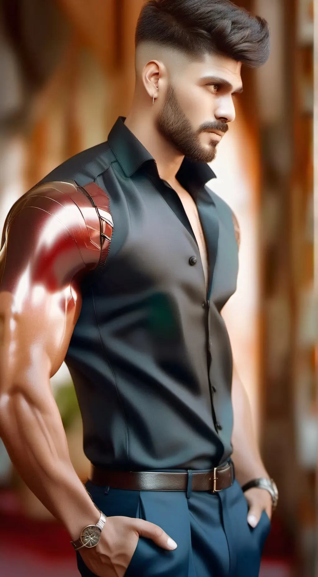 ai character: focus  background