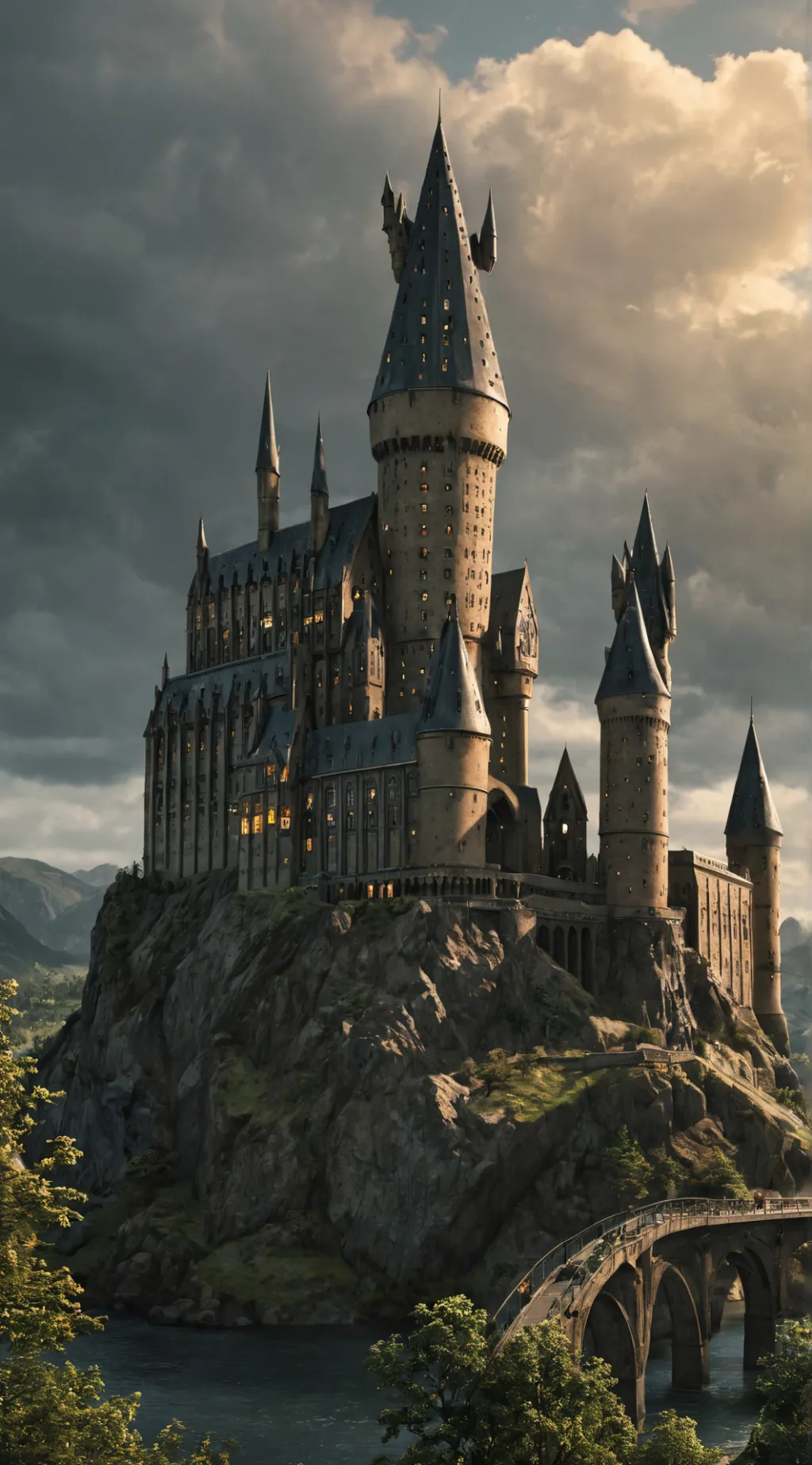 ai character: Hogwarts background