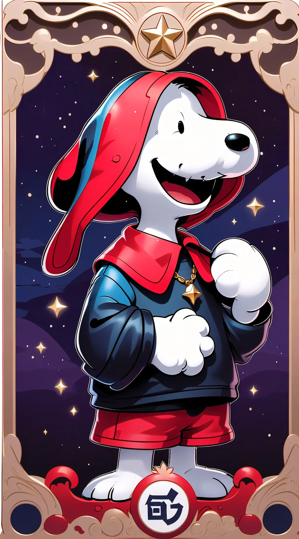 ai character: Snoopy  background