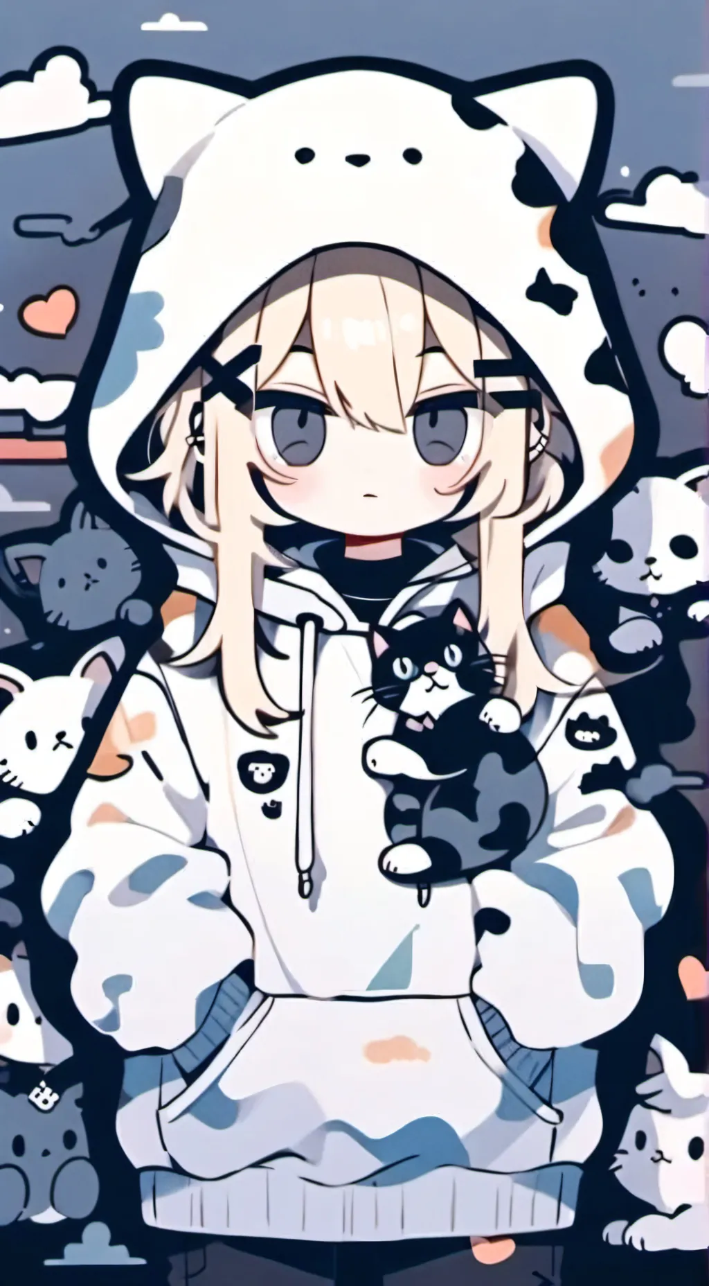 ai character: 😺ME👧 background