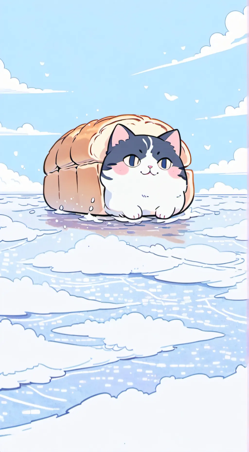 ai character: Fluffy Bread background