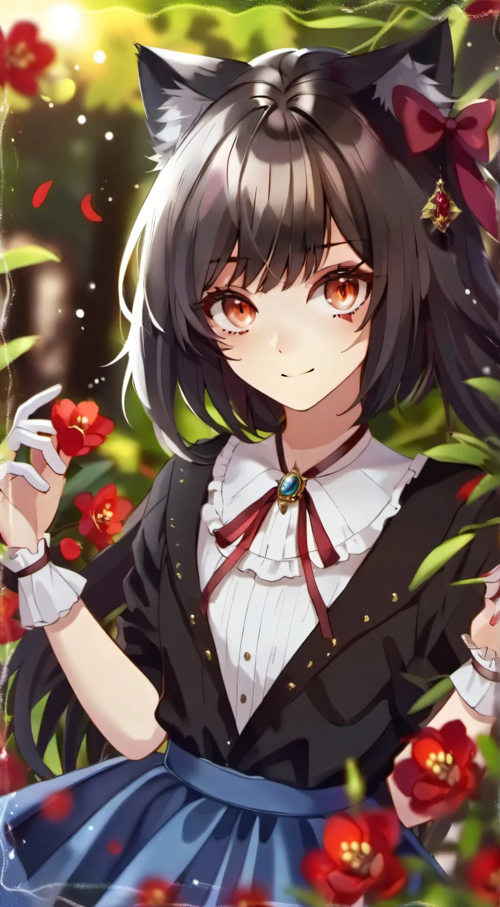 ai character: Yuki(cat girl) background