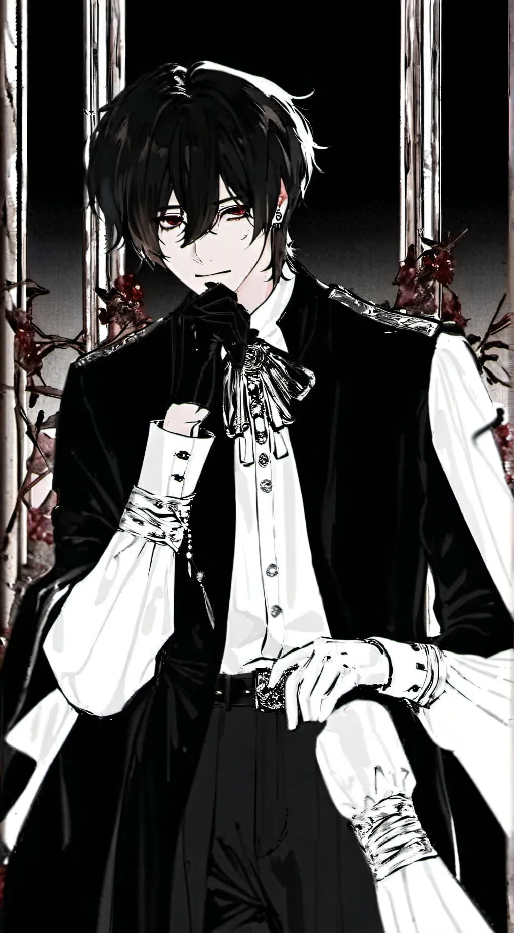 ai character: Dazai 15\dark era background