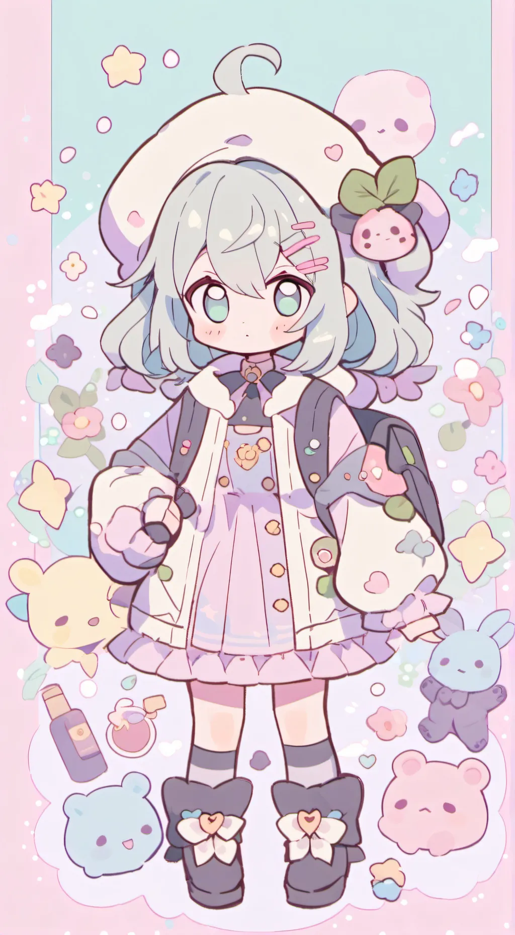 ai character: chibi background