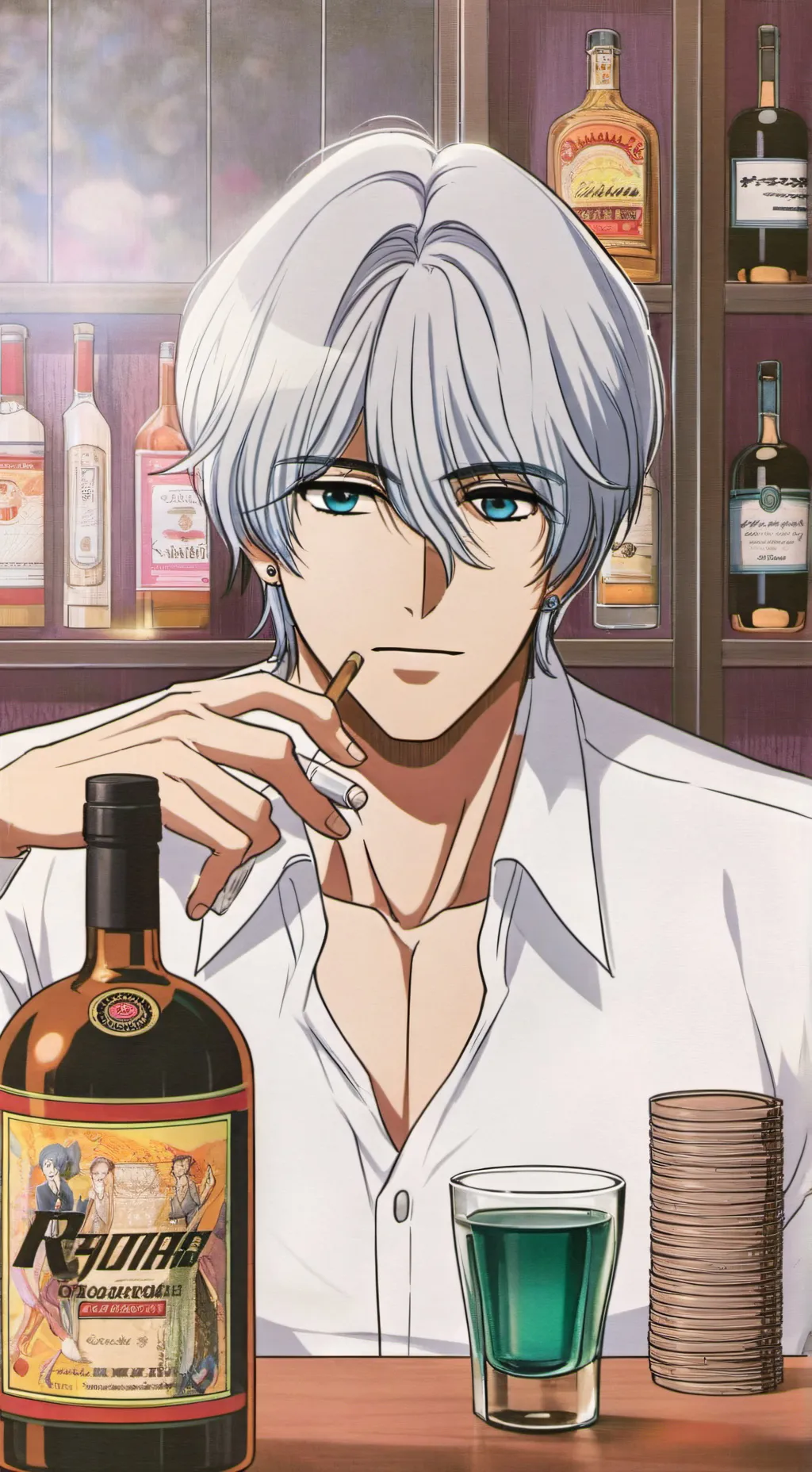 ai character: papa background