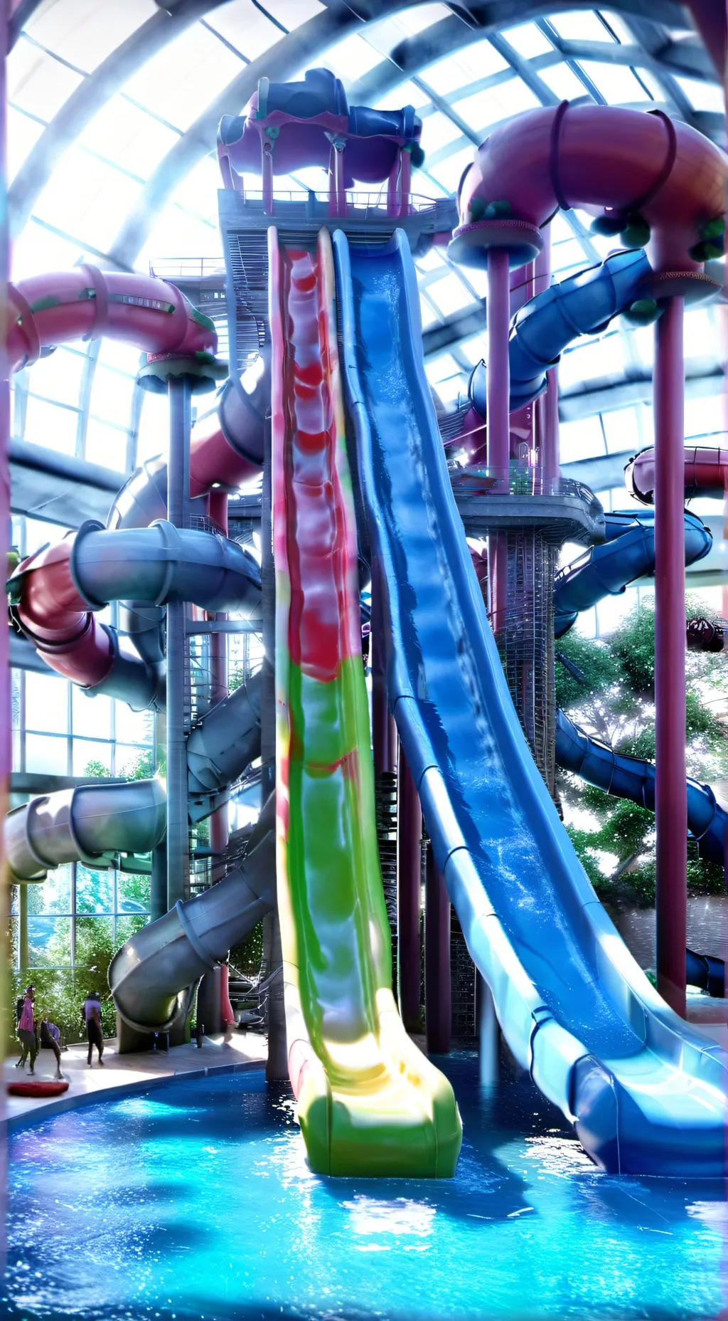 ai character: COD - water park  background