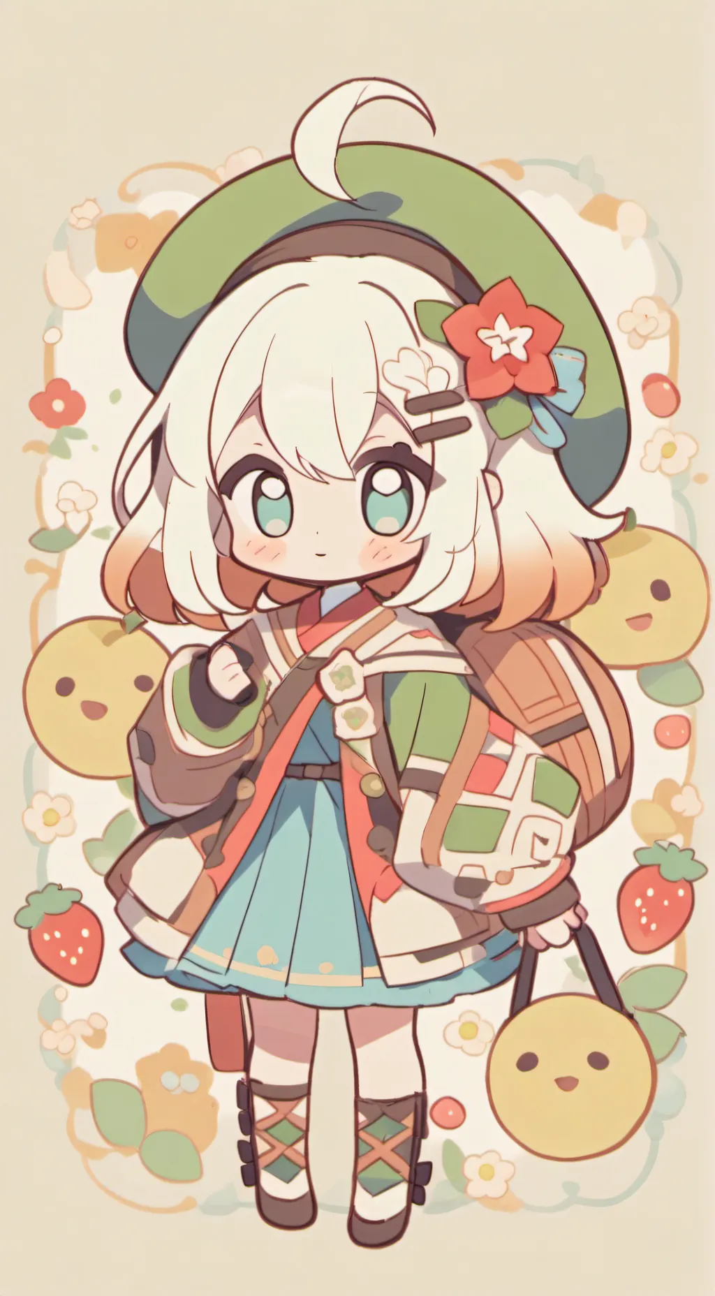 ai character: Cherry background